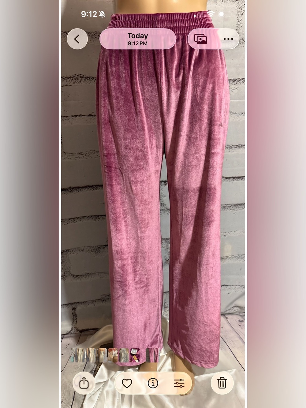 NWT Victoria’s Secret Pink Velour Pants Size Extra Small